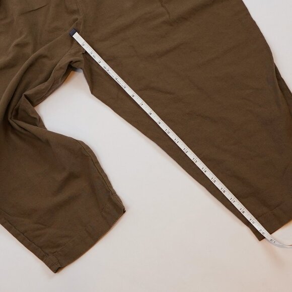 Eileen Fisher System Organic Cotton Crepe Jumpsuit Olive Green - Size Medium - Picture 6 of 6